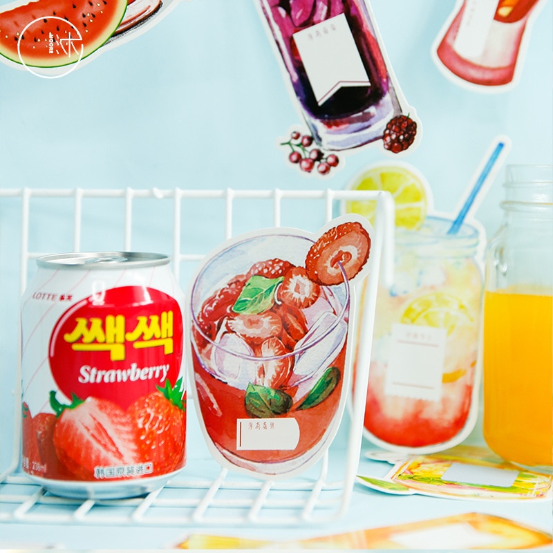 28 ark/set sommar juice drink form vykort gratulationskort födelsedagskort meddelande kort brevpapper