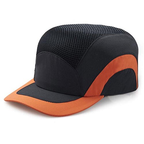 Baseball bump cap sikkerhet hard hat head protection cap justerbar beskyttende lue: Stil 2- svart