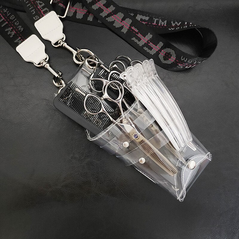 Waist Satchel Scissors Bag Hairdressing Kit Transparent Hair Stylist Model Number Main Material Place of Origin Size