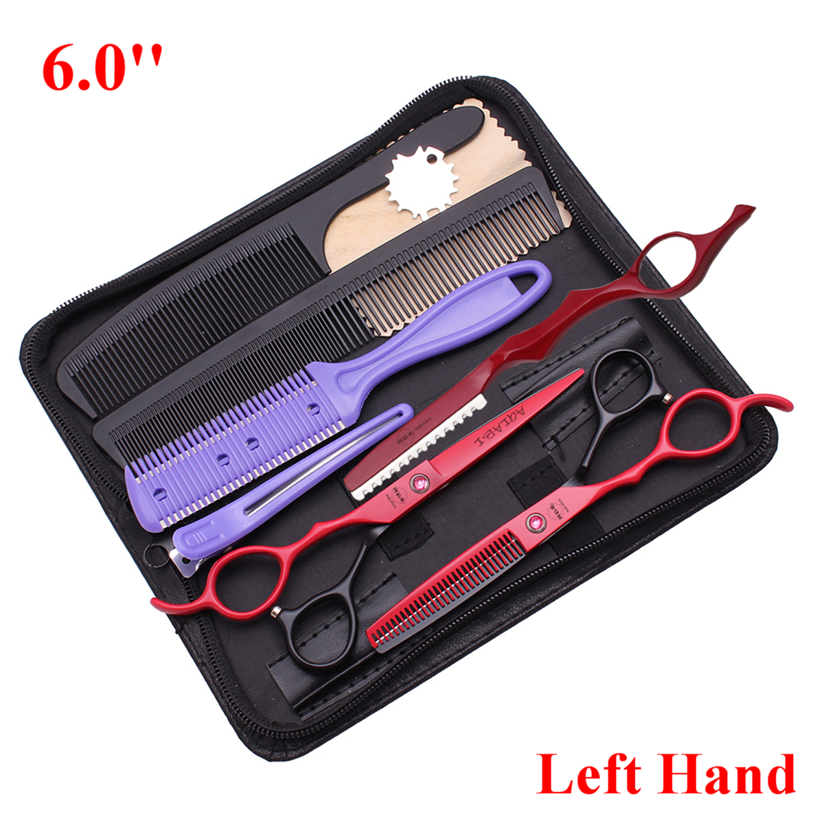 Ciseaux de coiffure professionnels pour cheveux, 6.0 pouces, main gauche, ciseaux de coupe, Salon de coiffure, maison, japon, acier, directe, A8001