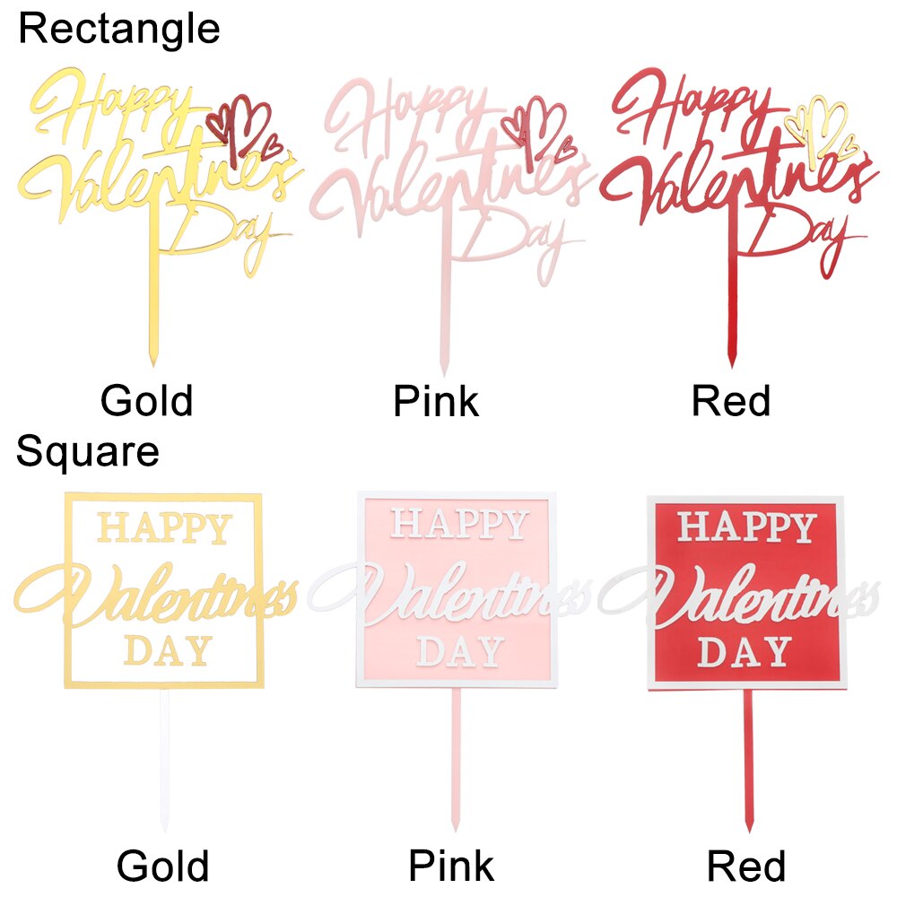 Décoration de gâteau pour la saint-valentin, décoration de Cupcake pour anniversaire, mariage, fête de la saint-valentin, 1 pièce