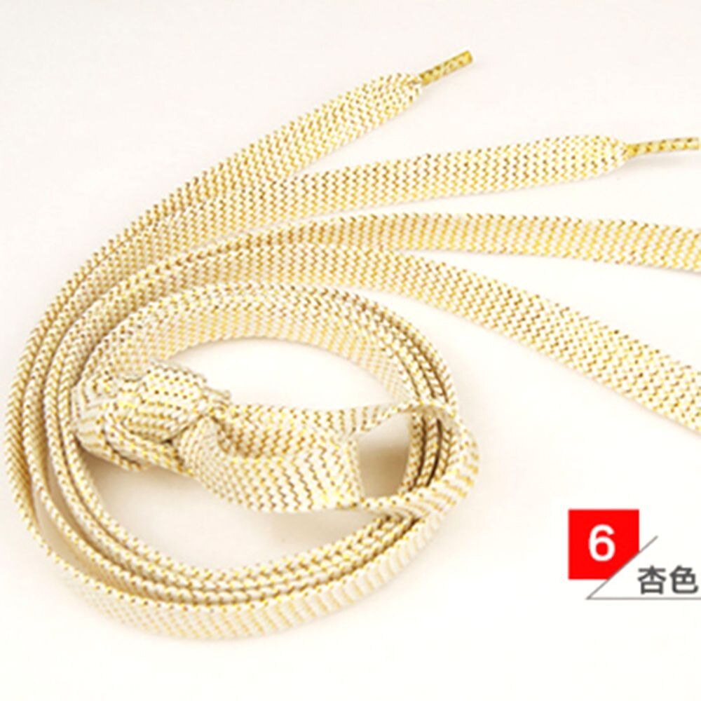 110 CM Frauen Flache Goldene Silber Schnürsenkel Super Lange Täglichen Party Camping Schnürsenkel Wachsenden Leinwand Saiten Flache Schnürsenkel: 10