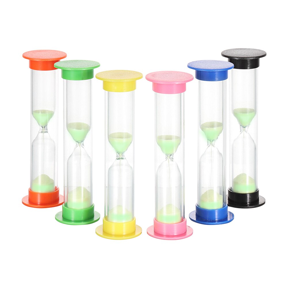 6Pcs 1 Minute Sand Hourglass Timer Desktop Sandglass Clock Sand Timers For Kids