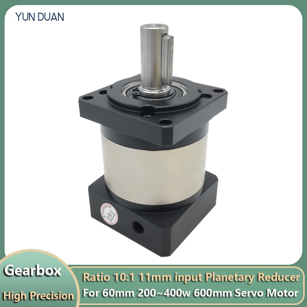 10 :1 Planetary Reducer 7 Arcmin Backlash Motor Gear box Reducer 11mm input shaft for Nema 24 60mm 200W~400W Servo Motor
