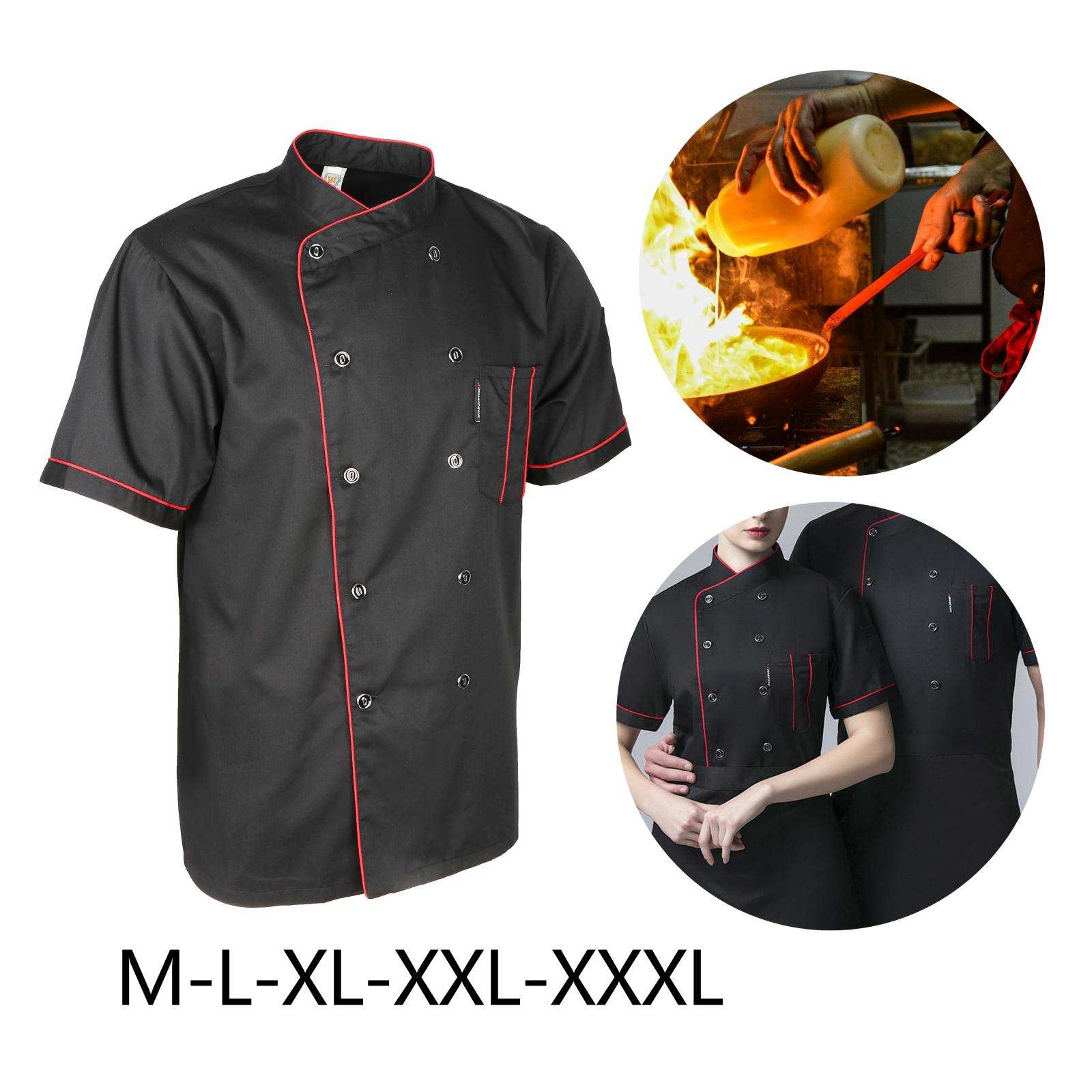 Chef Jacket Head Chef Uniform Restaurant Hotel Kitchen Cooking Clothes Catering Foodservice Chef Shirt Apron Hat