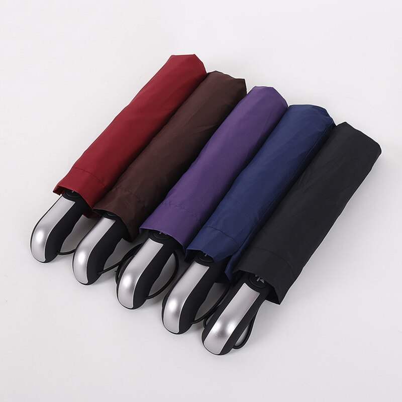 Ten Bones Fully Automatic Umbrella Sunny Umbrella Advertising Umbrella 3 Fold Umbrella Men's Business Christmas