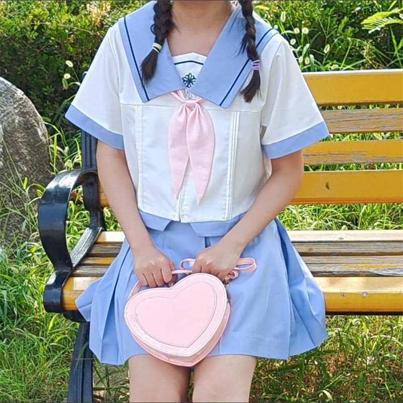Pure color goldfish knot bow tie sailor suit collar flower JK Japanese uniform Kanto brocade college style
