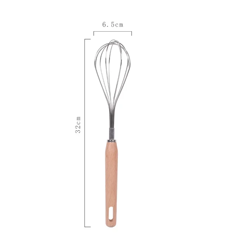 Handmatige eierklopper Houten handvat Mixer Eikloppers Garde Keukengadgets Eiercrème Roeren Keuken Bakken Gebak Gereedschap: Paars