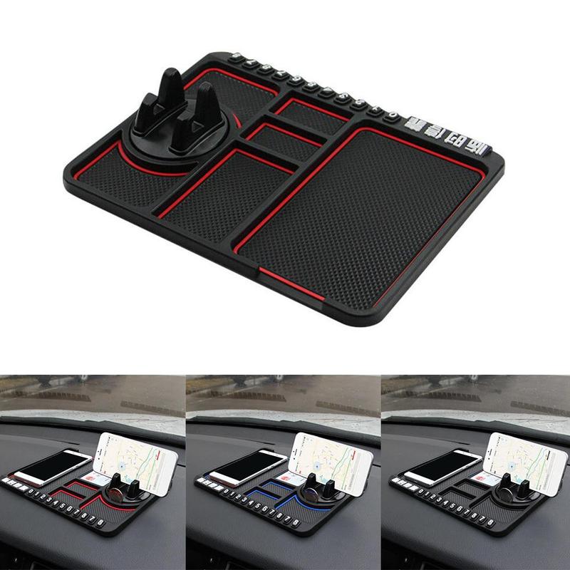 Multifunctional Anti-Slip Car Mat Auto Phone Holder Non Slip Sticky Anti Slide Dash Phone Mount Silicone Dashboard Car Pad Mat