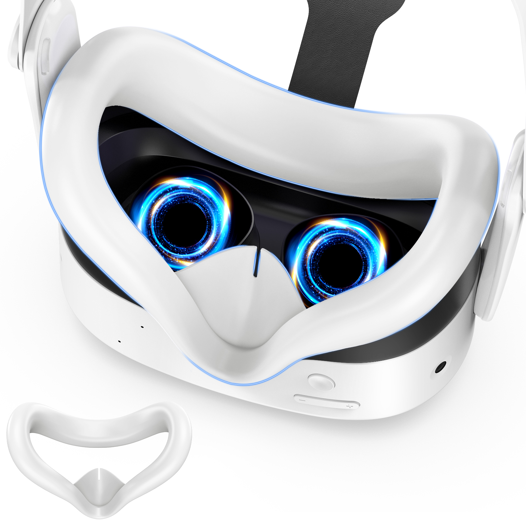 Funda de repuesto para Meta Quest 2/Oculus Quest 3/Quest 3S, almohadilla facial de silicona, cubierta antisudor, accesorios para gafas VR: Rojo