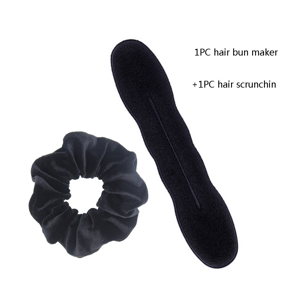 einrollen Mädchen 1PC Blumen- Punkte Lippen Stil Hase Ohren Magie Schwamm Haar Styling Brötchen Hersteller Twist Curler Werkzeug Haar-Accessoire: Türkis