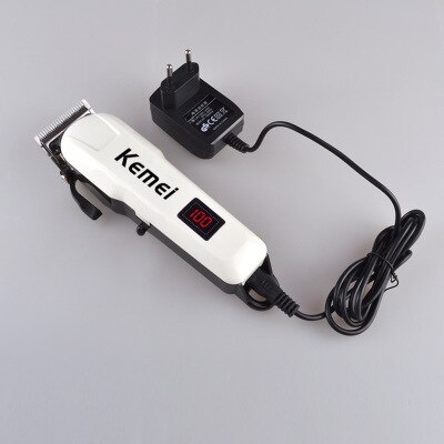 Kemei KM-809A profissional máquina de cortar cabelo display lcd casa recarregável aparador cortar cabelo cortador ferramenta estilo
