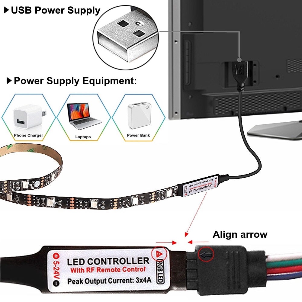 Bluetooth RGB LED Strip Licht SMD5050 5M 1M 2M 3M 4M 0.5M Diode Tape flexibele Neon Ledstrip Lint LED Strip USB 5V TV Backlight