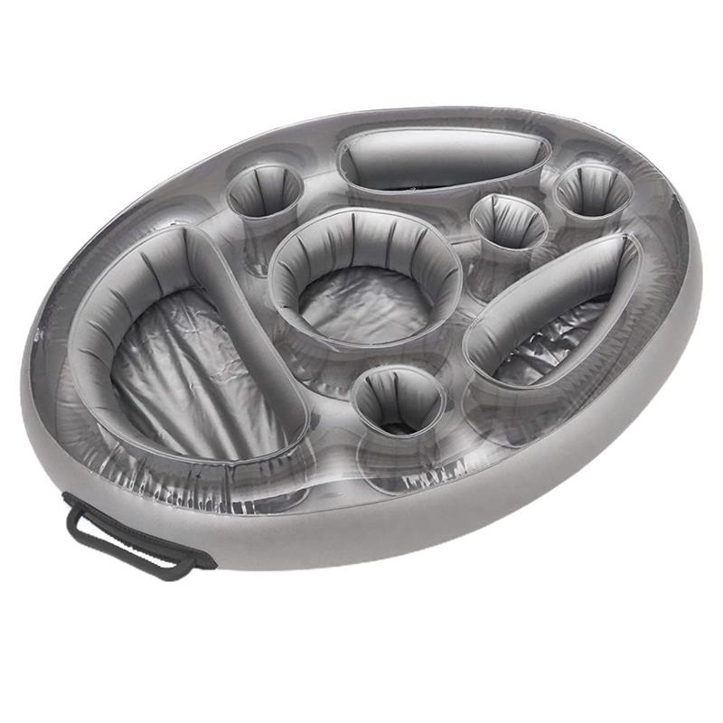 Pvc Zomer Party Emmer Bekerhouder Opblaasbare Pool Float Bier Drinken Koeler Tafel Bar Tray Strand Zwemmen Ring Accessoires