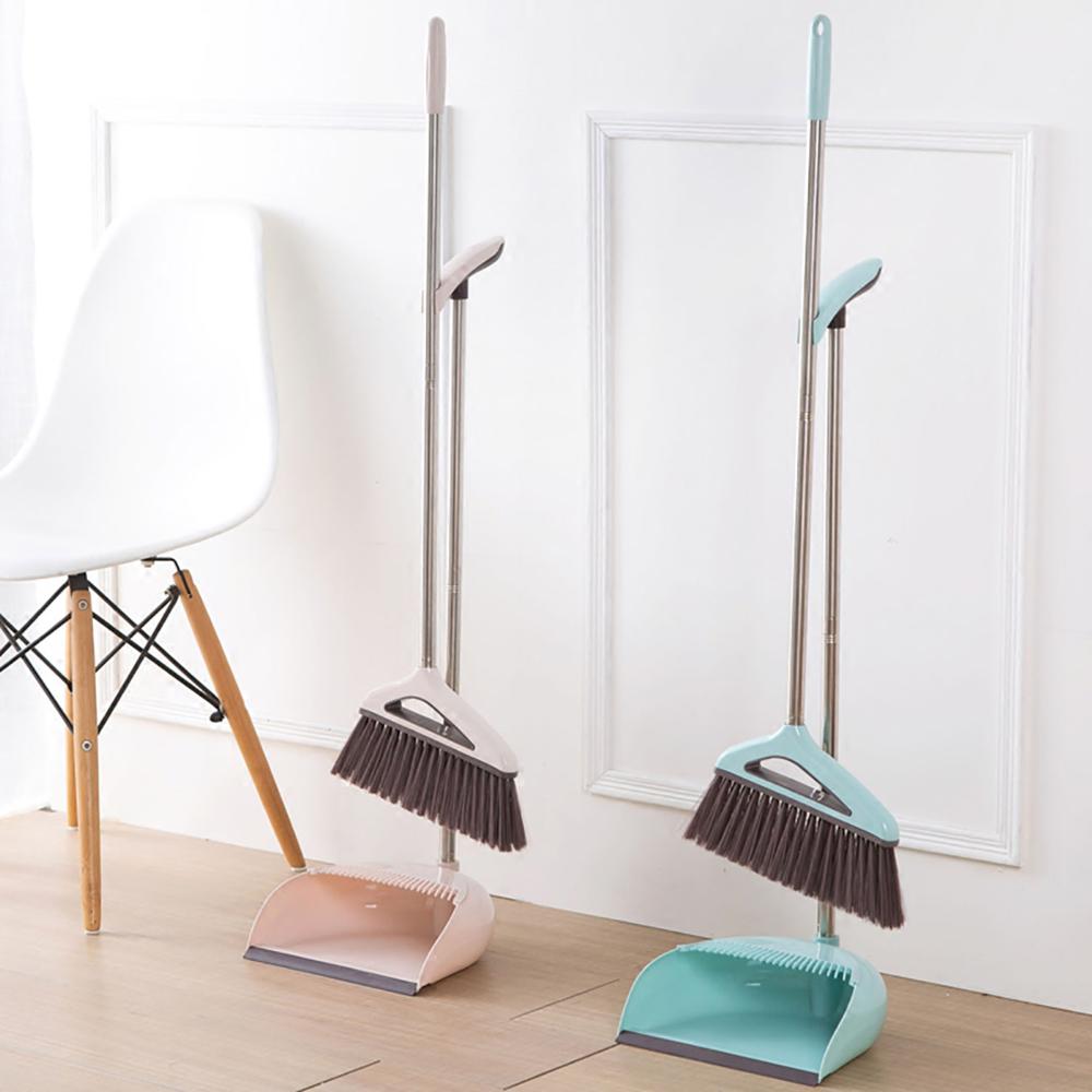 Ensemble de bac à poussière et brosse à balai, 1 ensemble avec bac à gratter, balayeuse à poussière à Long manche, outils de nettoyage de la maison, du hall, du jardin