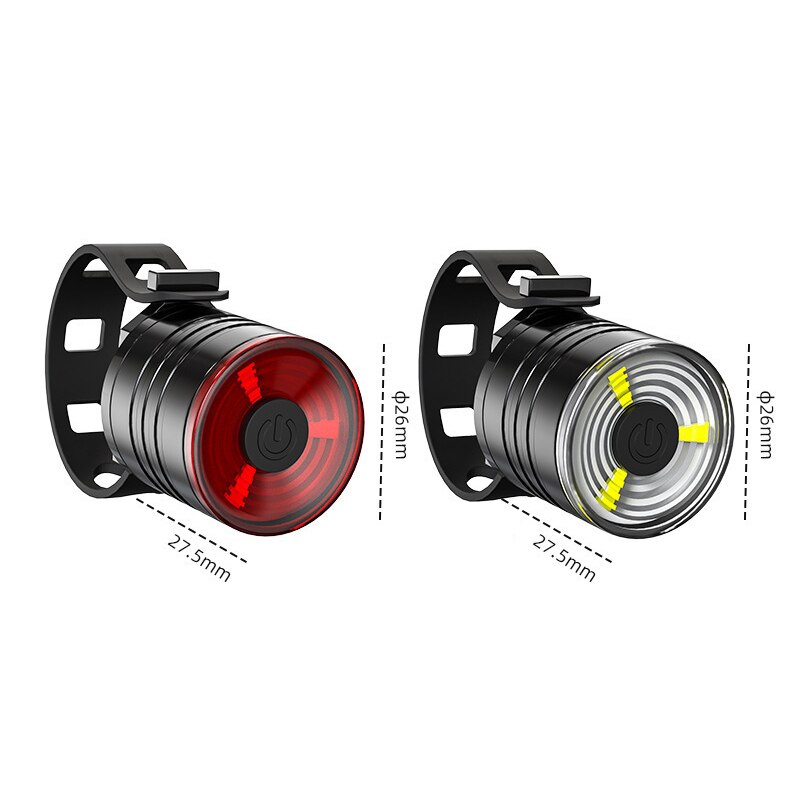 Bicycle Lights Aluminum Alloy Helmet Lights Night Riding Warning Lights Mountain Bikes LED Headlights Bicycle Tail Lights