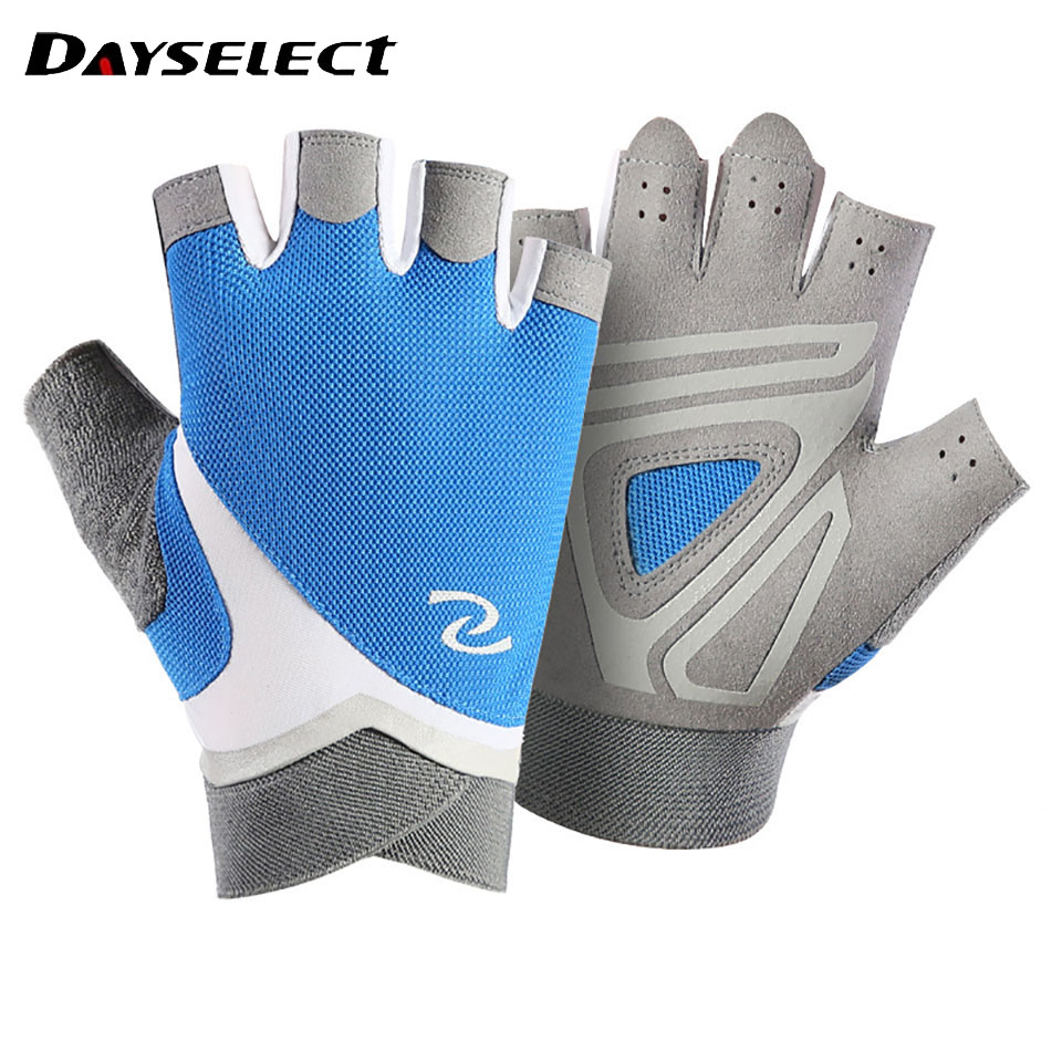 GOBYGO-Gants de levage demi-doigt WePackage, fitness, vélo, l'hypothèse, coordonnants, respirants, gants d'entraînement d'haltères, 1 paire: jaune clair / L