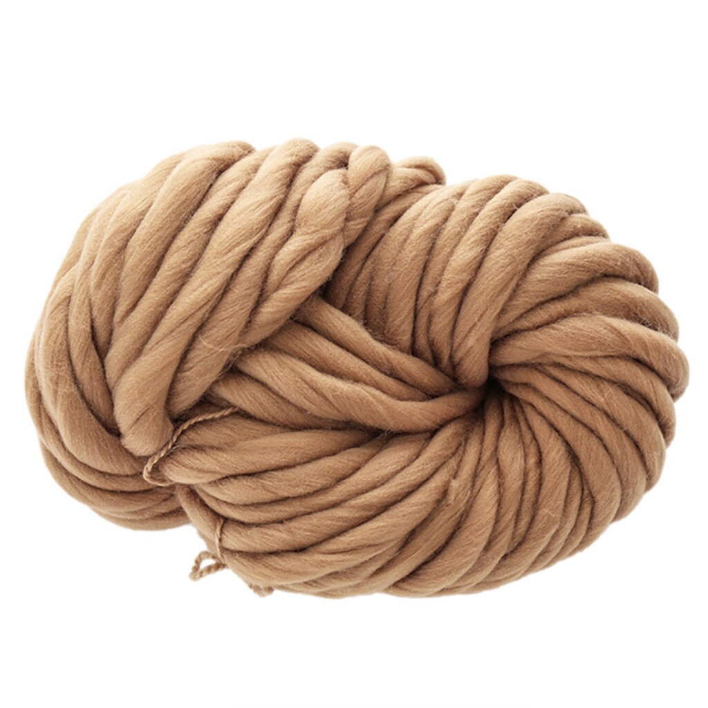 250G Super Breien Deken Chunky Garen Dikke Arm Zwervende Omvangrijk Merino Wol Garen Haak Draad Breien Dekens Hoed Sjaal # YL1: Brown 