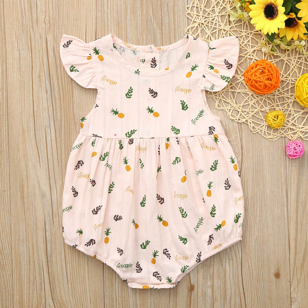 Baby Jongens Meisjes Rompertjes Ananas Print Jumpsuit Kleding Baby Meisje Romper Zomer Baby Jumpsuit Pasgeboren