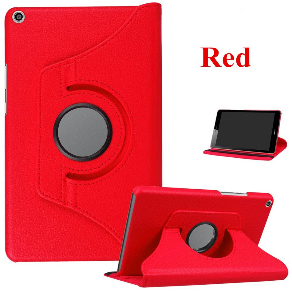 Magnetyczny futerał MediaPad T3 8.0 Folio Pu skórzany pokrowiec do Huawei MediaPad T3 8.0 KOB-L09 /W09 Filip stojak inteligentny Tablet Capa przypadki: Red