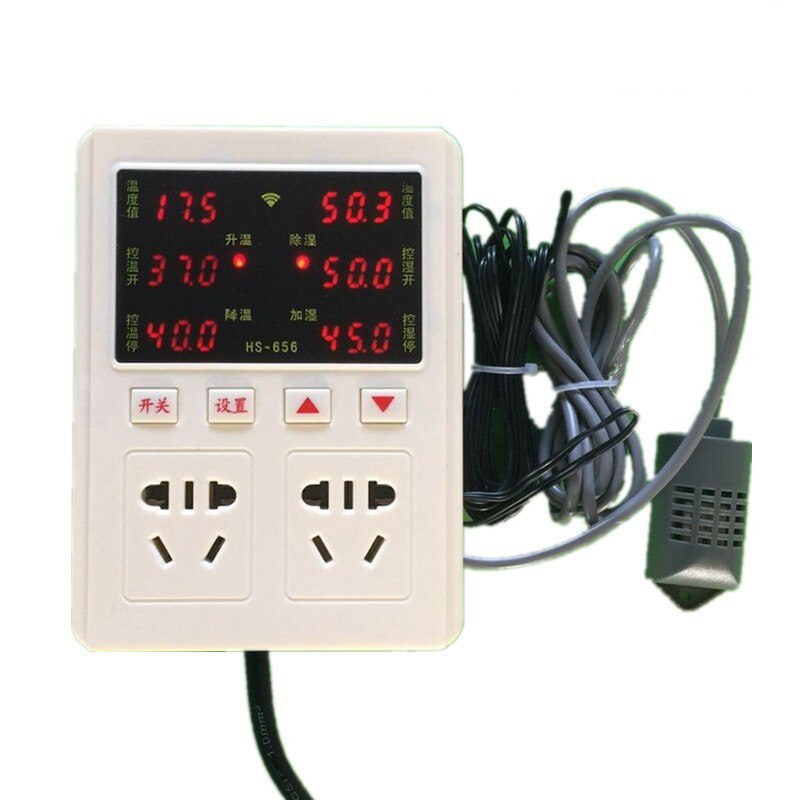 HS-656 Farm Temperature and Humidity Controller Fruit and Vegetable Greenhouse Greenhouse Humidification Control Instrument