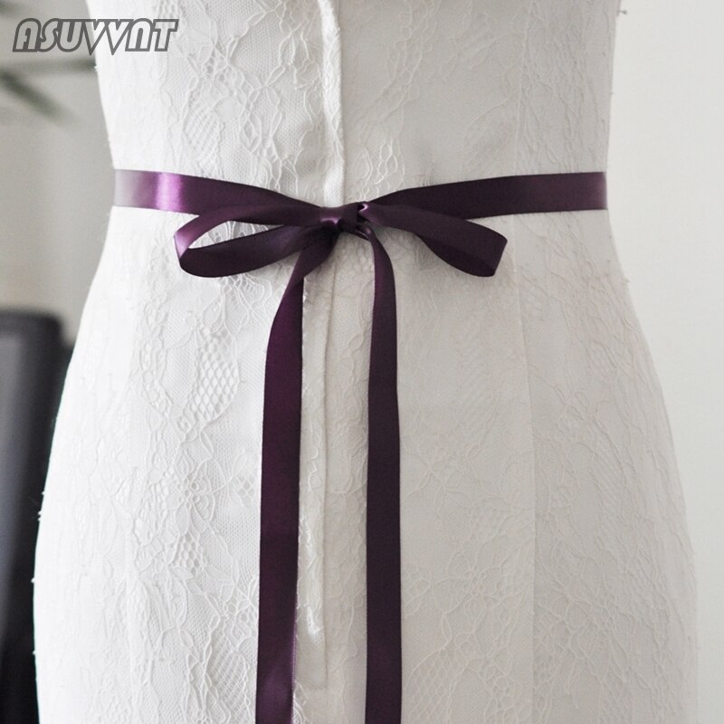 Cinta para la cabeza de para boda, accesorios de boda con cuentas, flores doradas y cinturón de perlas para vestido de mujer, Cinturón fino para: Púrpura