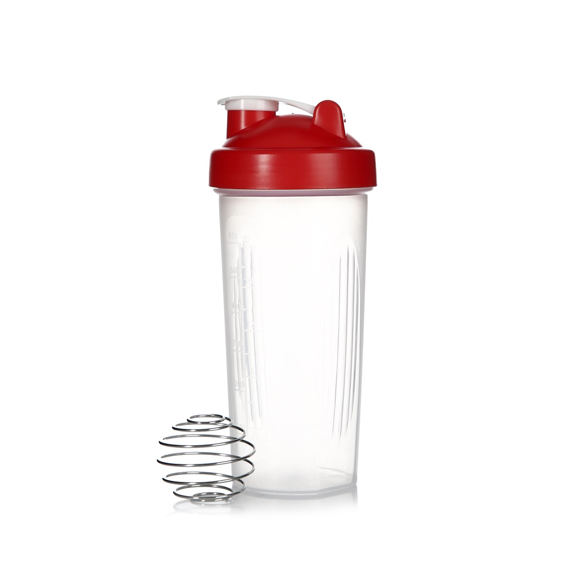 600ml kopp bpa gratis riste protein blender shaker mikser drikke visp ball flaske: Rød