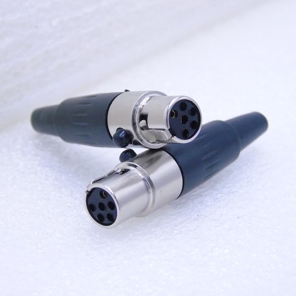 Di alta qualità 10 pz/lotto mini xlr 6 pin femmina Audio Microfono connettore TA6F Mini XLR Connettore con Acciaio Inox Borsette