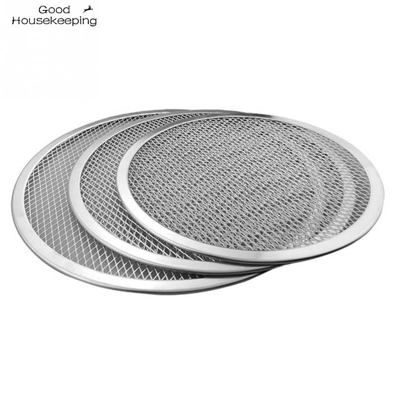 6Inch-18Inch Naadloze Aluminium Pizza Screen Bakplaat Metalen Net Bakvormen Keuken Gereedschap Pizza Acessorios