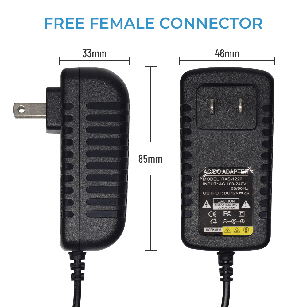 DC 12V 2A Universal Power Adapter Supply Charger adaptor Eu Us for CCTV security camera