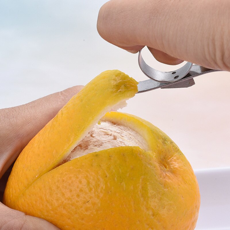 Rustfrit stål appelsinskræller skærer frugt citron appelsin åbner skræller skære skærer køkkenværktøj 1pc køkken tilbehør