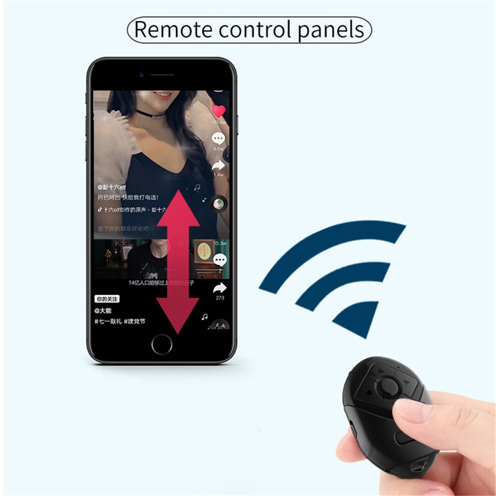 Caméra de Selfie universelle, bouton de déclenchement, télécommande Bluetooth pour téléphone portable, diverses fonctions pour Selfie, tourner la Page