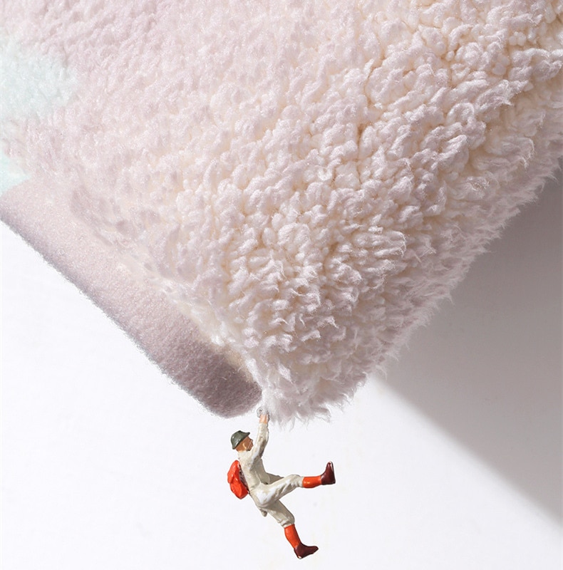 Lamb Wool Long Carpet Bedside Decorative Floor Mats Bedroom Rugs Super Soft Plush Foot Mat Absorbent Non-slip Bathroom Door Mat