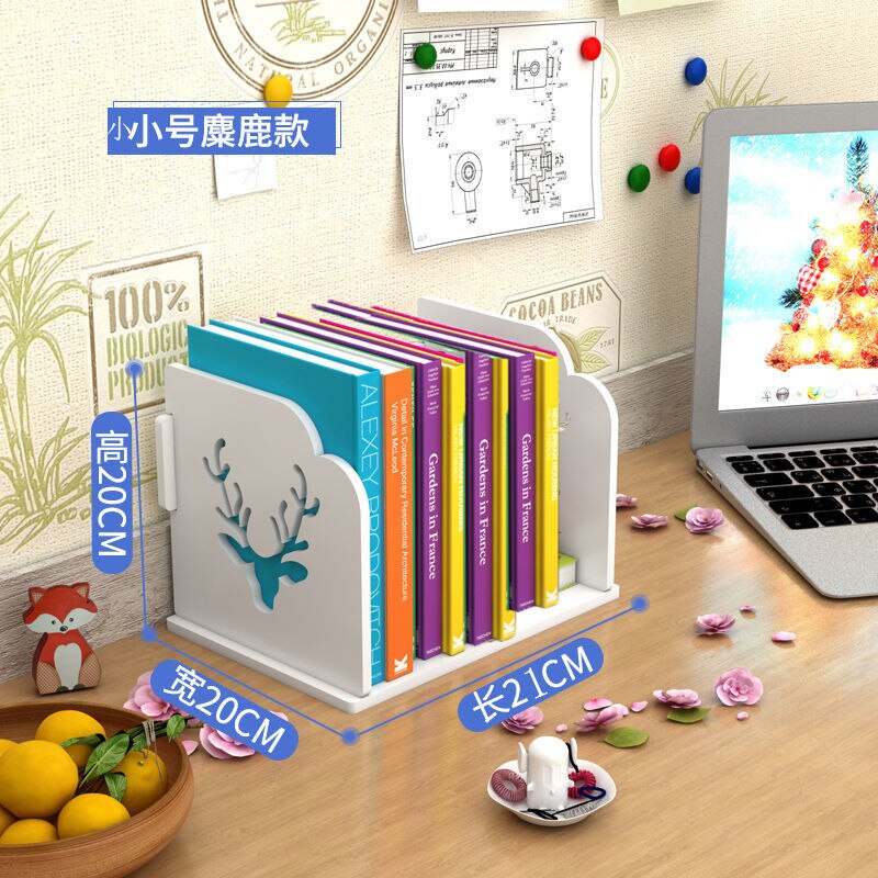 Petite étagère de bureau pour livre d&#39;étudiant, étagère de table simple, boîte de rangement de bureau pour enfants, petite bibliothèque de dessin animé: small one