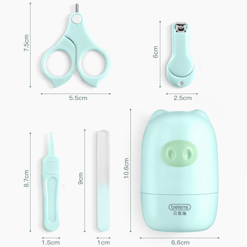 Beiens 4pcs Baby Healthcare Kits Baby Nail Care Set Infant Finger Trimmer Scissors Baby Care Tools Nail Clippers