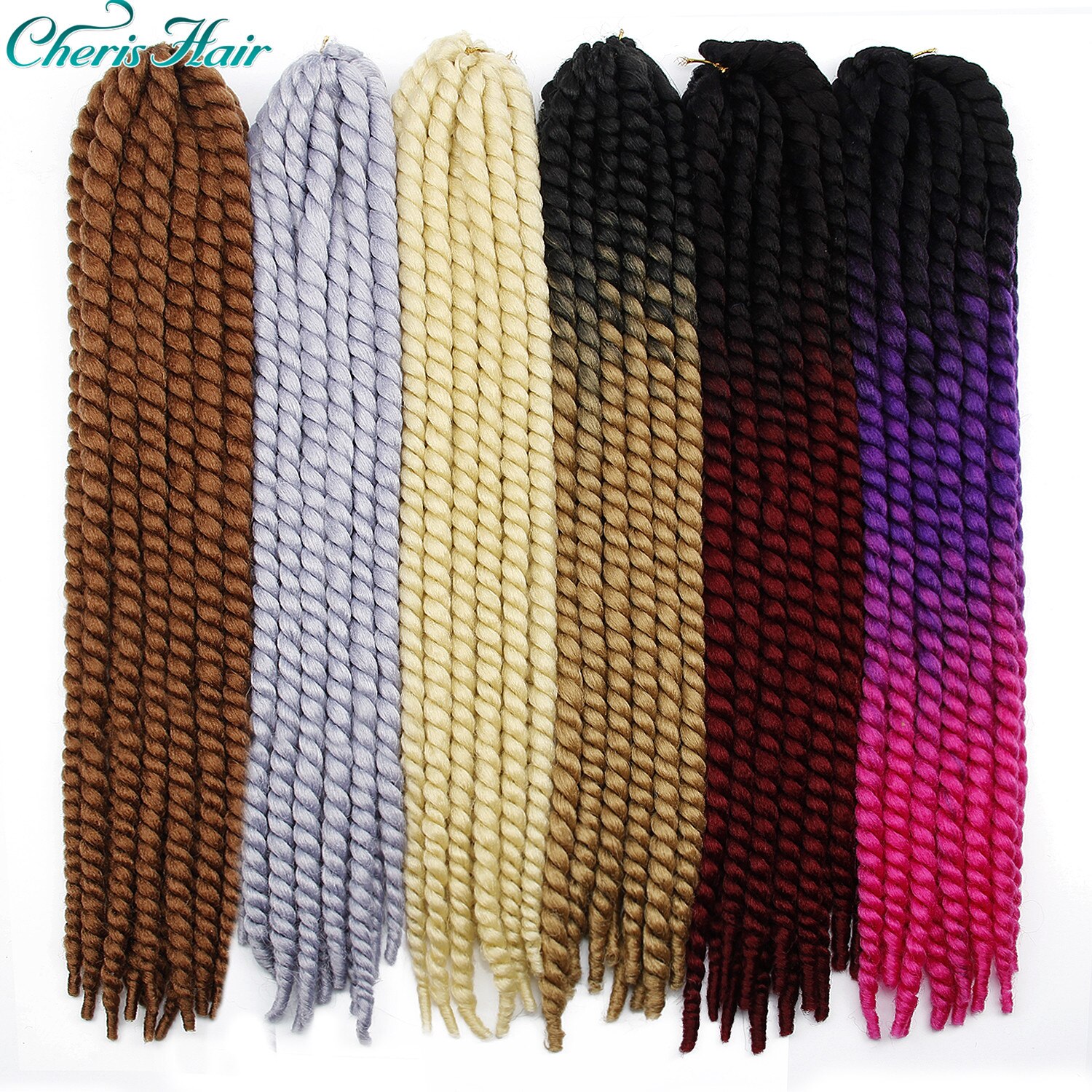 Tresses sénégalaises bouclées bouclées en Fiber synthétique, de grande taille, de couleur ombrée, tresses au Crochet, 22 pouces