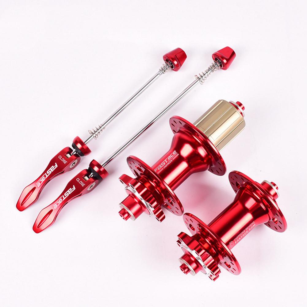 DA01/201 Hub Sealed Bearing Disc Brake 24 28 32 Holes Bicycle Quick Release 8 9 10 11 Speed 30 Rings for MTB Mountain Bike Hub: Red 28 hole pair