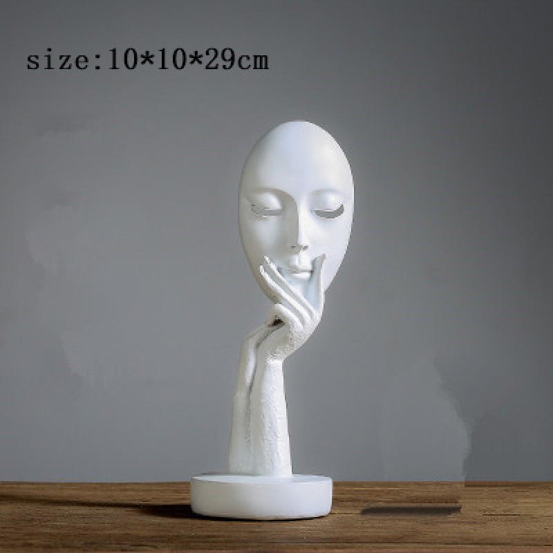 Moderne statuer abstrakte ansigter kunst stuer antikke boliginventar og dekorationer i nordeuropa