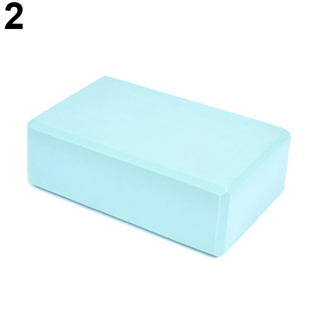 Pilates Yoga Block EVA Foaming Foam Brick Exercise Fitness Stretching Aid Gym women Yoga Blocks 5colors: Blue