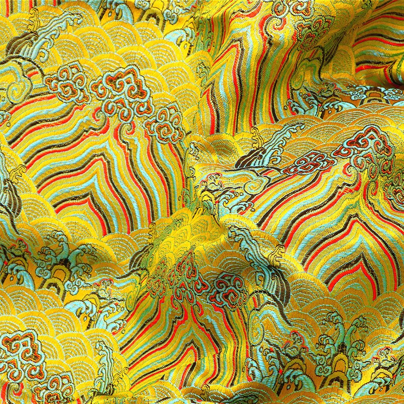 Blossom stijl Brokaat satijn Stof Damast Jacquard Kleding Kostuum Bekleding Inrichting Gordijn Kleding Materiaal DOOR meter