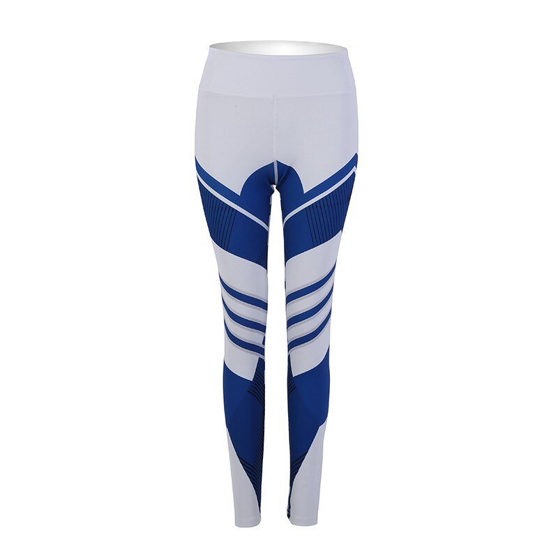 female explosion models sportswear sports cycling training fitness black and white printed sweatpants: L / XL