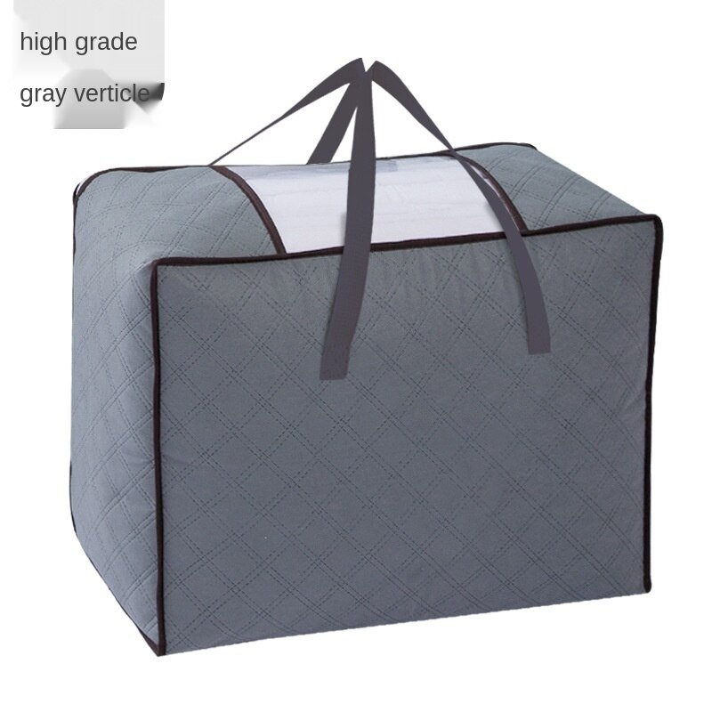 Large Capacity Clothes Storage Bag Organizer with Reinforced Handle Thick Fabric for Comforters, Blankets, Bedding: L GRAY