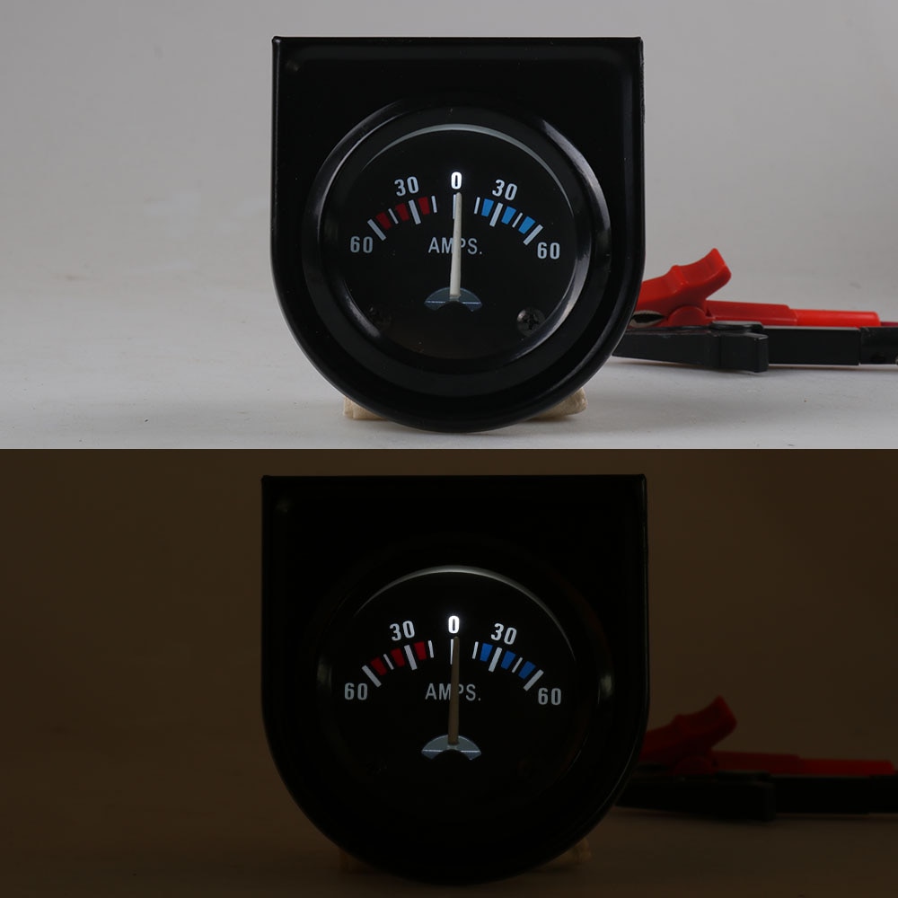 2Inch 52mm Auto AMPS Meter 60-0-60A Ampèremeter Wit LED Licht AMPS Gauge Auto Meter TT101263