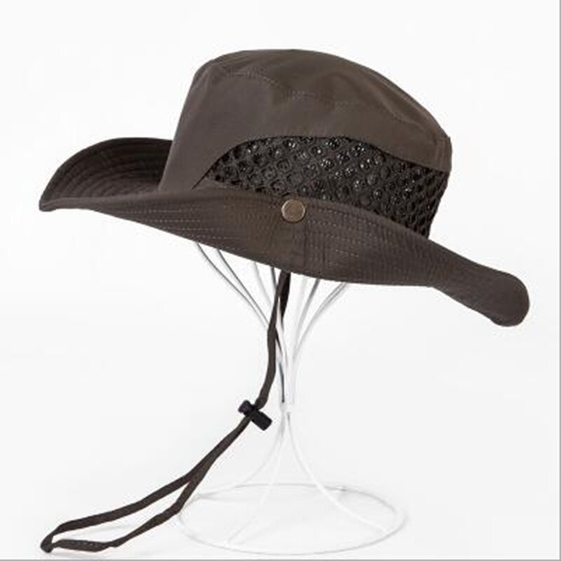Zonnehoed heren emmerhoeden dames zomer visserspet brede rand uv-bescherming flap hoed ademend mesh bone gorras strandhoed heren