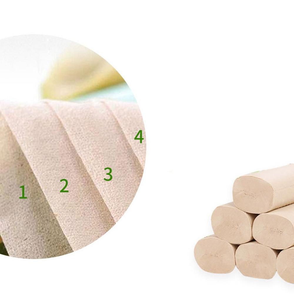 Natuurlijke Bamboe Pulp Papierrol 6 Stks/zak Huishouden Natuurlijke Bamboe Pulp Papierrol Kan Nat Water Zonder Papier Kladjes