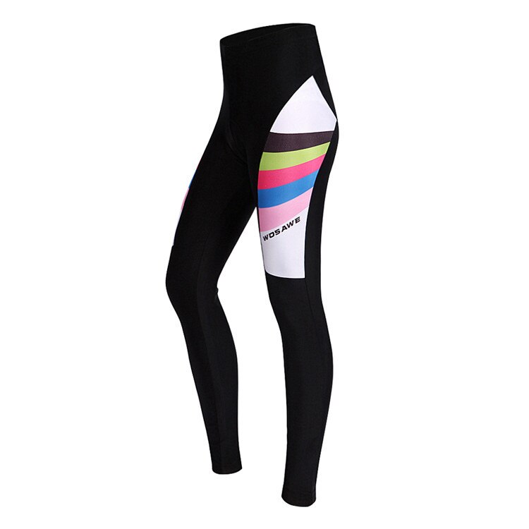 Wosawe femmes cyclisme collants pantalons longs gel rembourré vélo vélo pantalon vêtements de sport pantalons réfléchissants pantalons de cyclisme