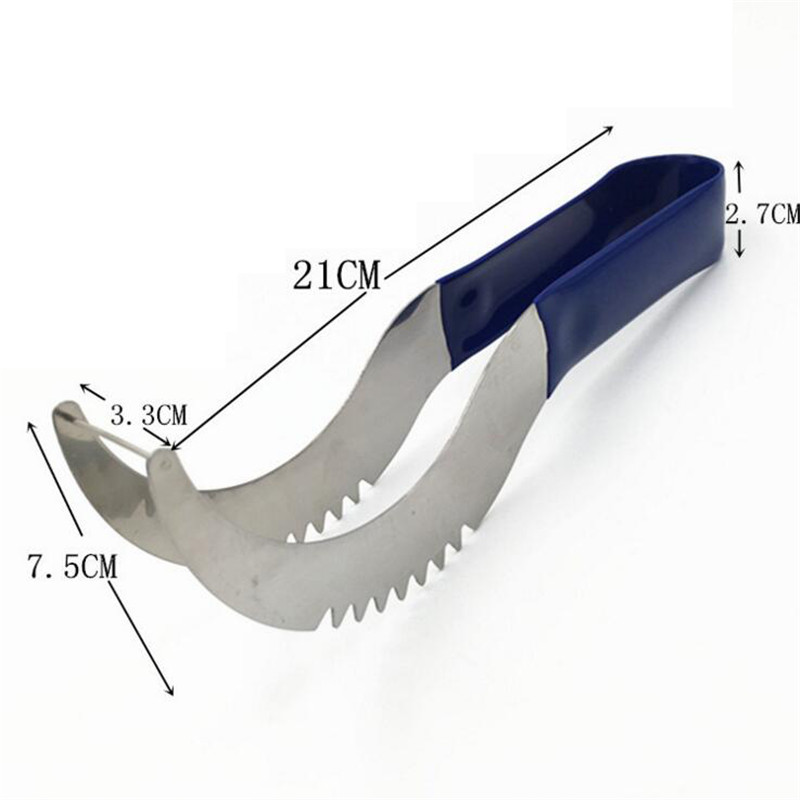 FEIGO 1 stks Fruit Mes Watermeloen Snijmachine Staal Cutters Cantaloupe Splitter Cutter Plastic Handvat Tang Fruit Gereedschap Keuken H09