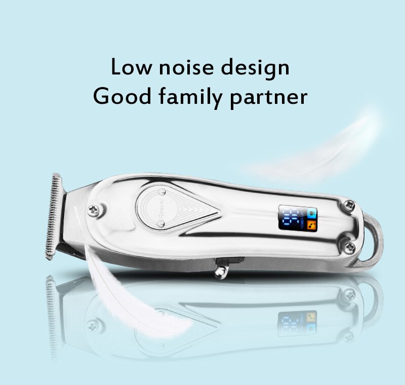 1 st bärbar metall elektrisk hårklippare t-formad extern trådlös trimmer vattentät trådlös uppladdningsbar