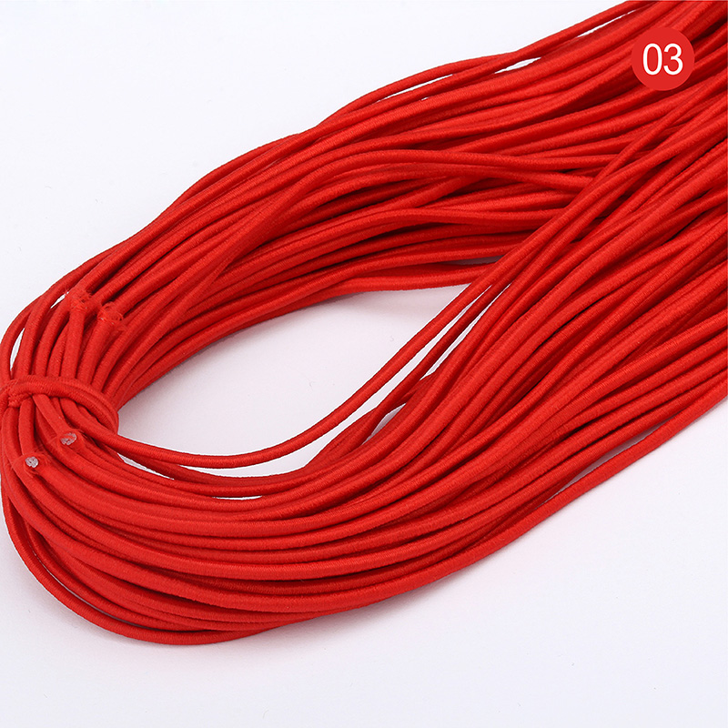 43 meter 2mm miljøvennlig rund gummi elastisk snor stretch elastiske bånd tau smykker armbånd lage plagg tag gjør selv håndverk: 03