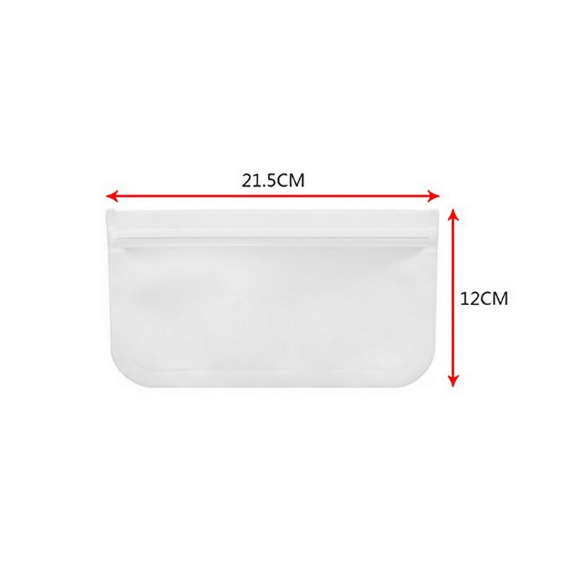 Draagbare Peva Voedsel Opbergtas Herbruikbare Vriezer Siliconen Zip Lock Lekvrij Zak Keuken Organizer Vruchten Snack Zaden Opbergtas: 1